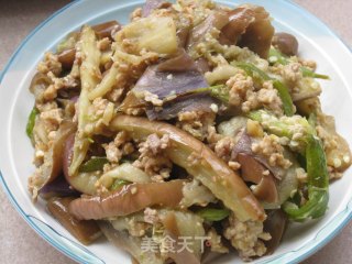 【飞禽走兽】肉沫手撕茄子的做法