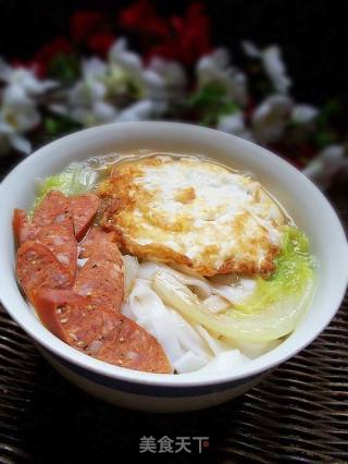 鸡蛋汤河粉的做法