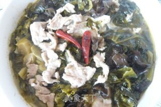 酸菜肉片的做法