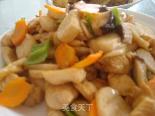 鸡丁孜然杏鲍菇的做法