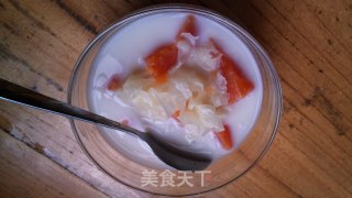 椰香银耳木瓜露的做法