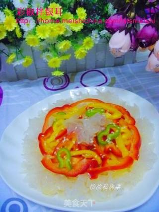 彩椒拌银耳的做法