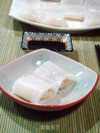 鲜虾肠粉、牛肉肠粉的做法