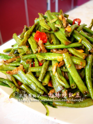 肉丝炒豇豆的做法