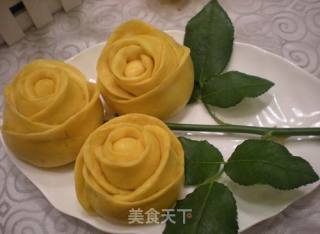 南瓜玫瑰馒头的做法
