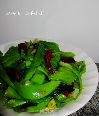 素炒芥菜梗的做法