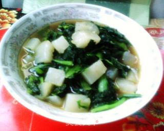 小白菜炖粉坨的做法