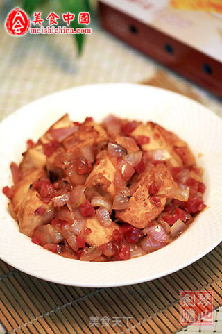 【粤菜】腊肉粒炒豆腐的做法
