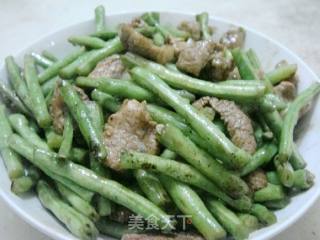 豆角炒肉片的做法