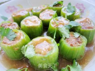 肉末丝瓜盅的做法