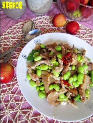 花菇青豆滑肉丝的做法