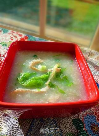 生菜鸡丝粥的做法