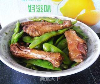 鸭腿炖豆角的做法