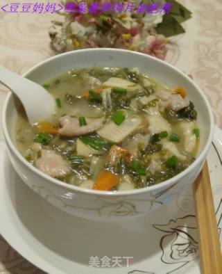 雪菜春笋肉片面疙瘩的做法