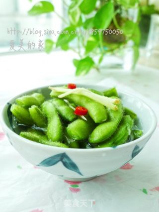 【苏菜】适合夏季里食用的解乏小菜----盐水毛豆的做法