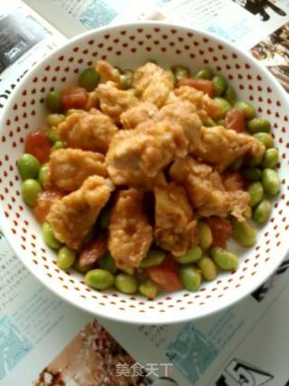 酥肉烩毛豆的做法