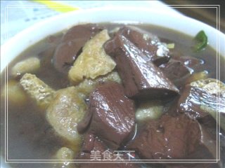 猪红泡豆腐汤的做法