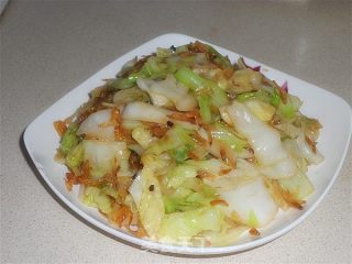 虾皮卷心菜的做法