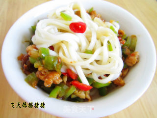 青椒肉打卤面的做法