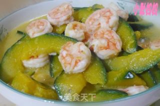 南瓜虾仁的做法