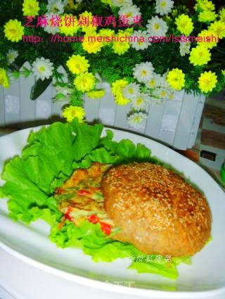 【营养早餐】芝麻烧饼剁椒鸡蛋夹饼