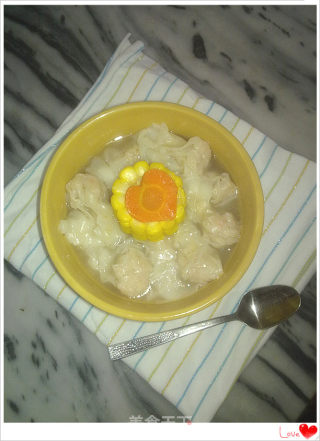 爱心玉米云吞的做法