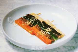韩国蔬菜串肉的做法