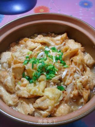 金针菇蛋裹豆腐的做法