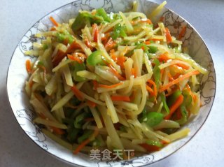五彩土豆丝的做法