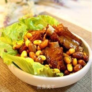 黄豆煮猪排骨的做法