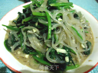 菠菜拌粉条的做法