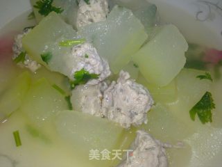 冬瓜汆丸子的做法