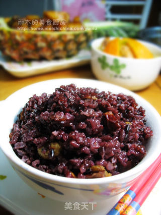 三步焖出软糯的【红枣黑米饭】
