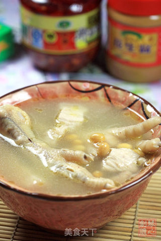 黄豆鸡脚汤的做法