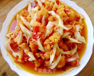 家常小炒----茄汁菜花的做法