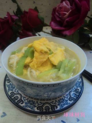 【角瓜鸡蛋面】的做法