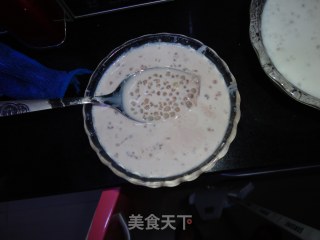 夏日消暑甜品可可椰奶西米露