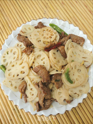 藕炒肉片的做法