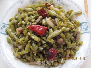 酸豆角炒肉的做法