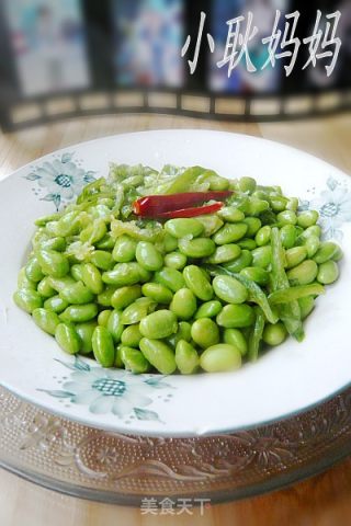 青椒炒毛豆的做法
