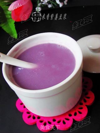 养生豆浆---米香紫薯豆浆的做法