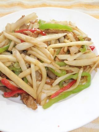 茭白炒肉丝的做法