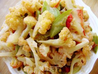 家常菜----丝瓜烧菜花的做法
