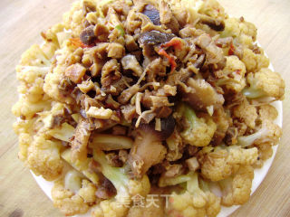 家常菜----肉末香菇菜花