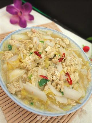 白菜心烧豆丹的做法