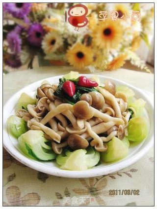 油菜蟹味菇的做法