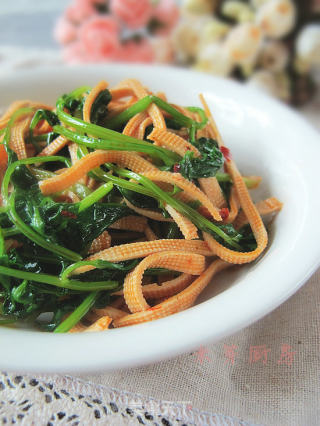 凉菜：香菜拌豆皮的做法