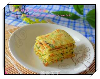 【简单制作的花样饼大全】五彩西葫芦锅塌饼的做法