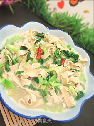 千张烧青菜的做法