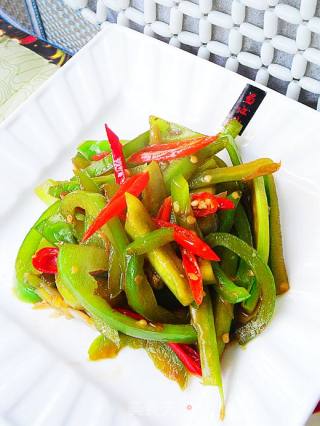 尖椒丝瓜条的做法